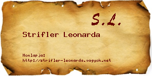 Strifler Leonarda névjegykártya
